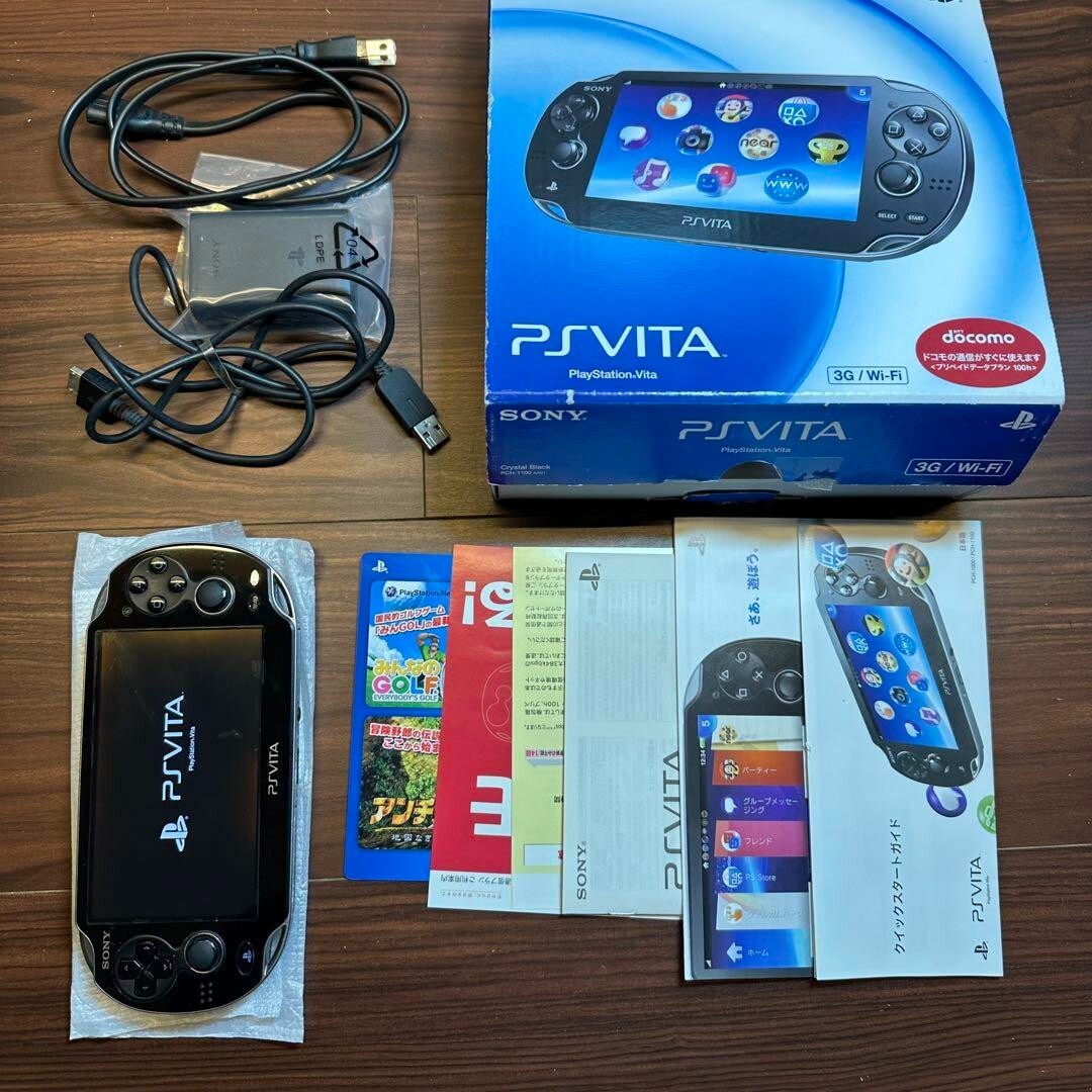 SONY PlayStation PS Vita PCH-1100 AA01 Crystal Black 3G / Wi-Fi