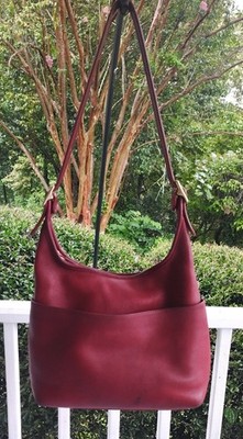 Coach MEDIUM A1D-9058 Vintage Red Leather Legacy Hobo Shoulder Bag