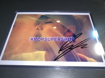 BTS RM Autographed Signed Photo Great Top Loader Rap Monster Fan