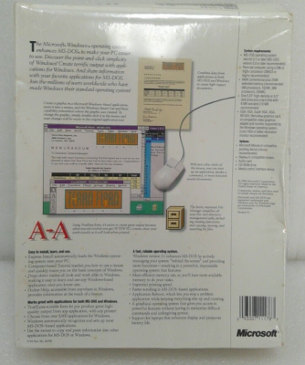 MICROSOFT WINDOWS VERSION 3.1 SEALED NEW P/N 56709 | eBay