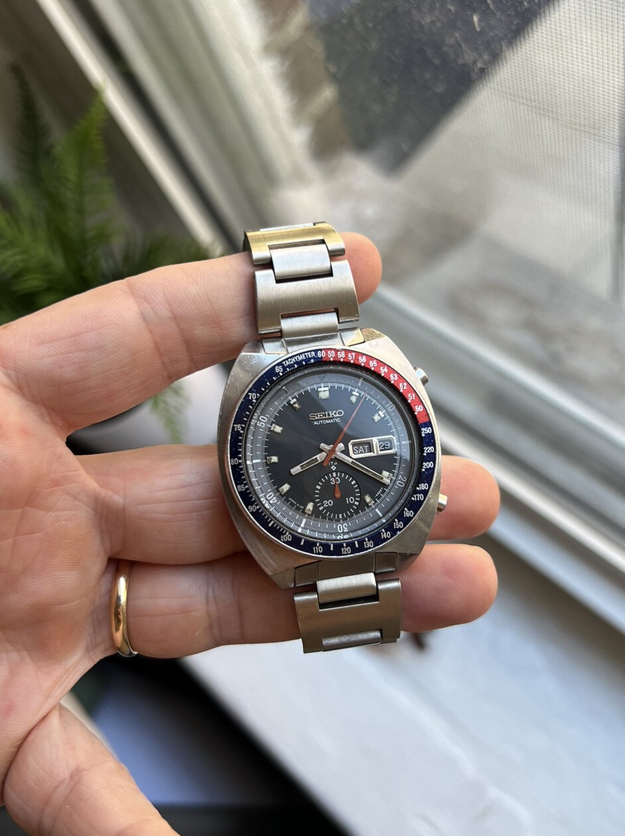 1973 SEIKO 6139-6005 - CHRONOGRAPH - “PEPSI POGUE” “CEVERT” | eBay