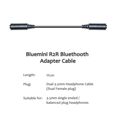 Hifiman DEVA Pro Bluemini R2R Bluethooth Adapter Cable Dual 3.5