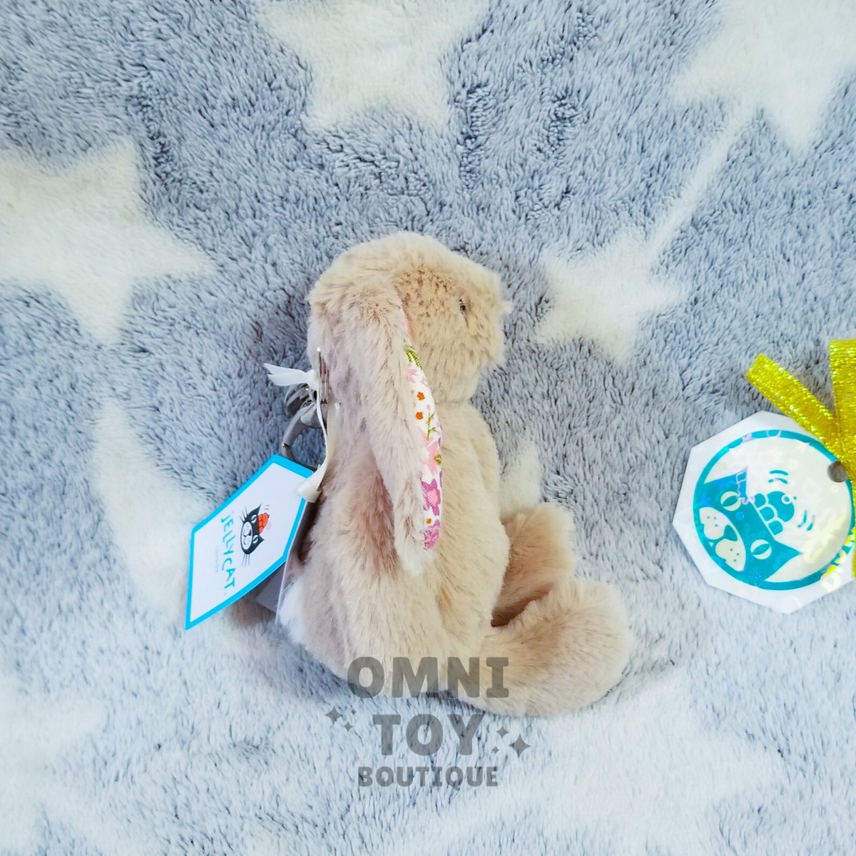 AUTHENTIC Jellycat Blossom Beige Bunny Petal Bag Charm NWT