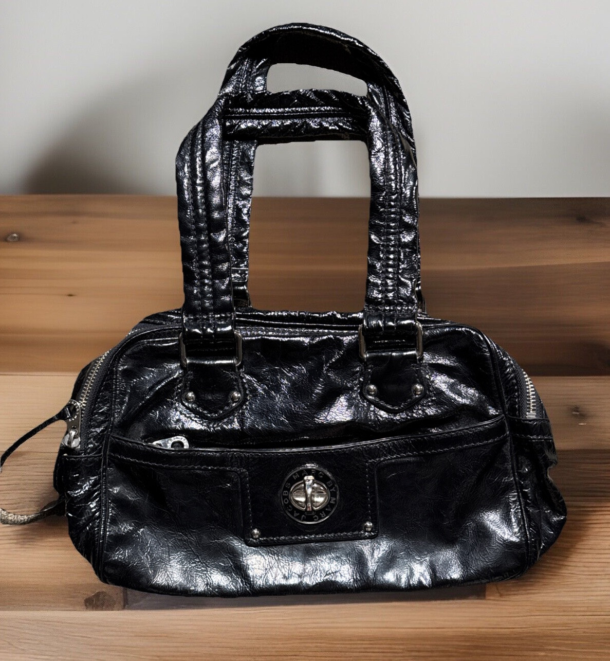 Vintage~Y2K~MARC BY MARC JACOBS Puffy Toaster Black Patent Leather