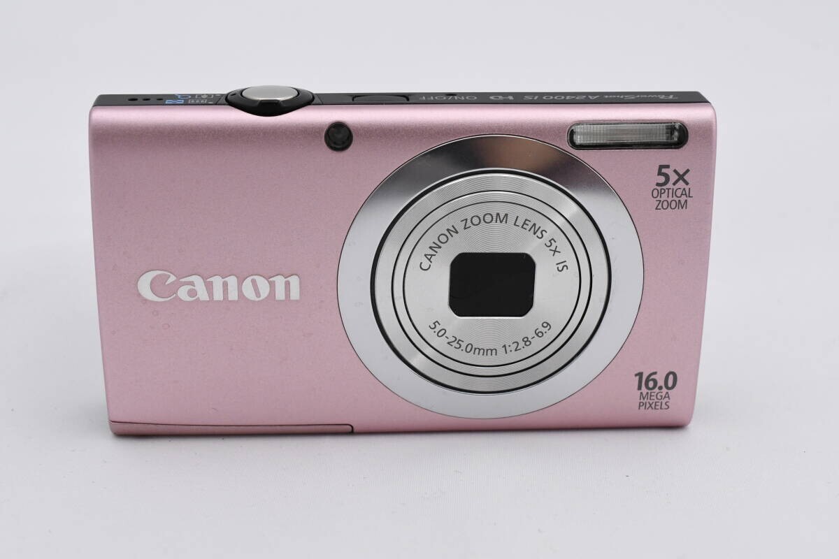 NEAR MINT] Canon PowerShot A2400 IS 16.0MP Pink Digital Camera