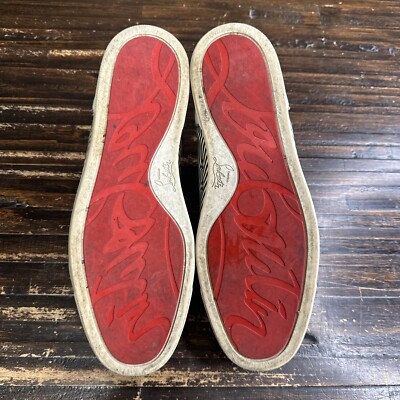 Christian Louboutin Men Spike 11.5 44.5 Low Top Sneaker Striped | eBay