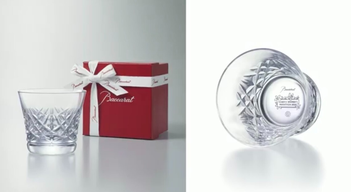 Baccarat 2025 Nagoya Women's Marathon Finisher Award Rock Glasses