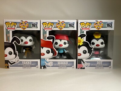 Funko Pop! Animaniacs Full Set Yakko #161 Wakko #162 Dot #163 NEW