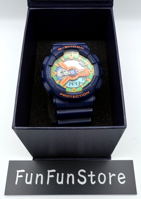 CASIO G-SHOCK GA110FC Crazy Colors Navy Orange Green Analog