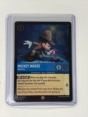 Disney Lorcana MICKEY MOUSE DETECTIVE 8/P1 OP League Foil Promo