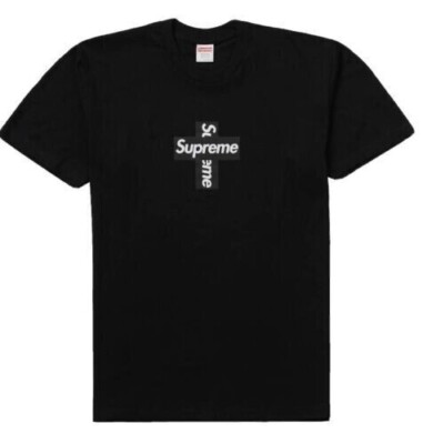 Supreme Cross Box Logo Tee Black Size L | eBay