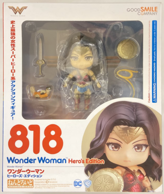 W/Box Nendoroid 818 DC Wonder Woman Hero's Edition Action Figure