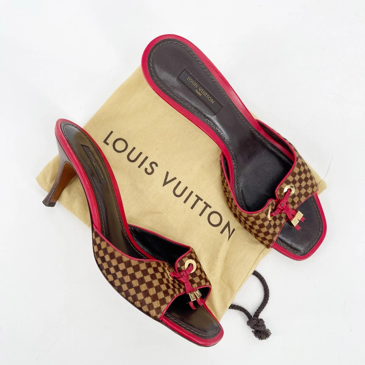 Louis Vuitton Leather Upper Heels for Women with Vintage for sale