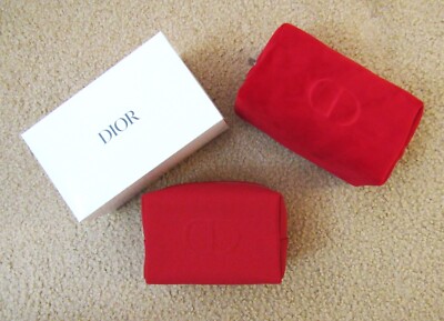 DIOR BEAUTE Red Makeup Pouch Cosmetic Bags 7