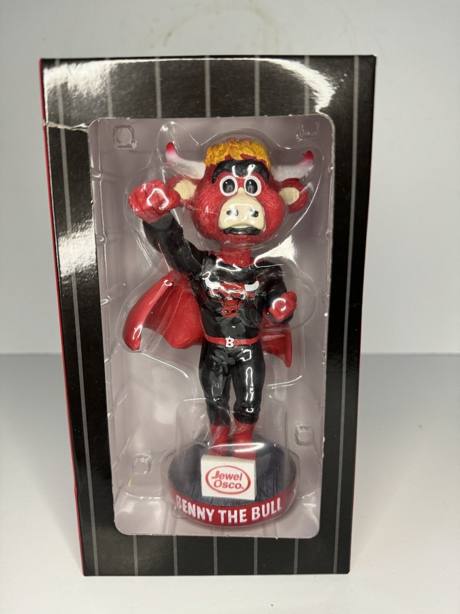 New Chicago Bulls Super Benny The Bull Birthday Bobblehead