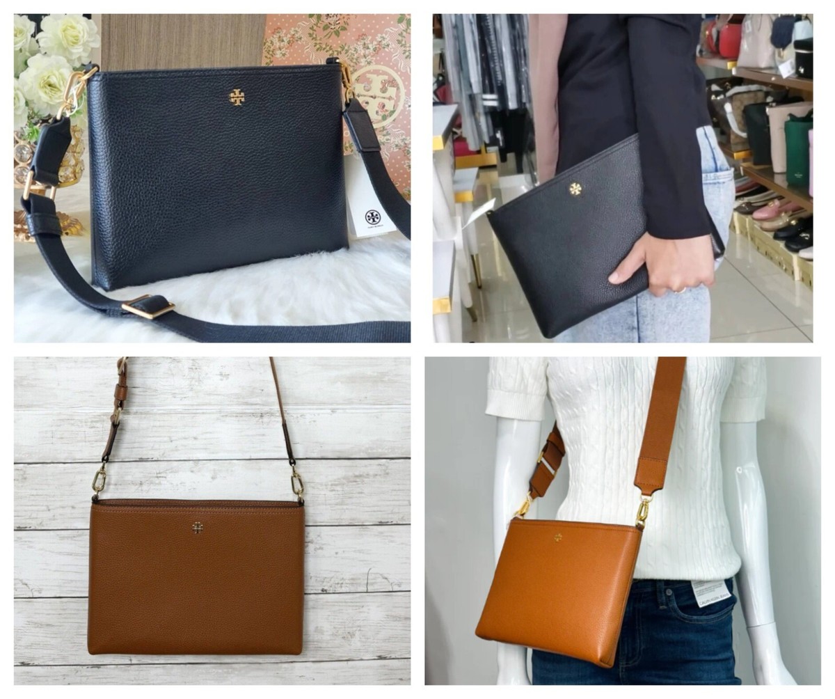 New Tory Burch Blake Pebble Leather Swingpack Crossbody Handbag | eBay