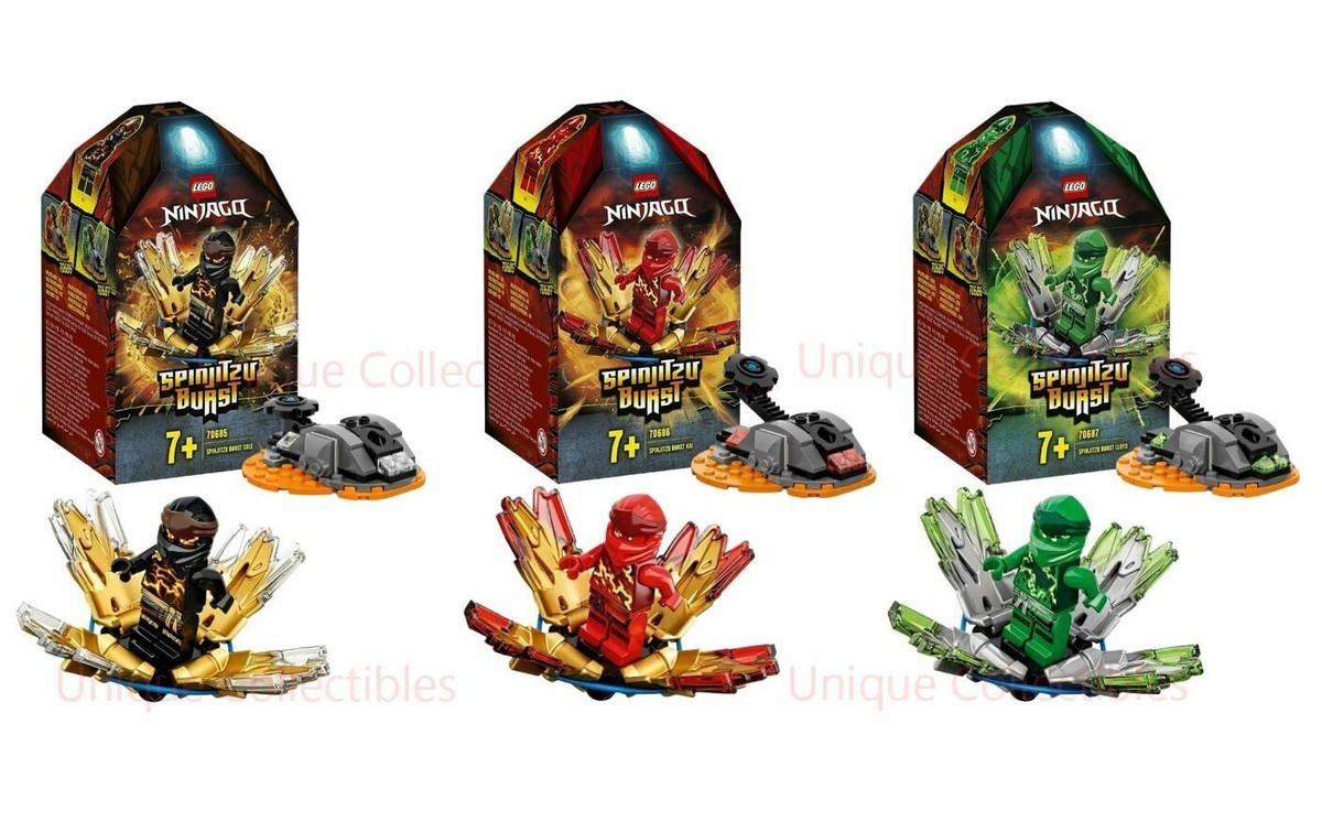 LEGO BUNDLE 70685 70686 70687 Ninjago Spinjitzu Burst Cole, Kai