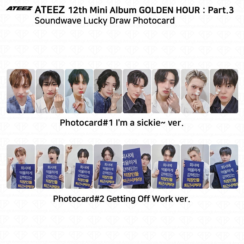 ATEEZ The 12th Mini Golden Hour Part.3 Soundwave Luckydraw