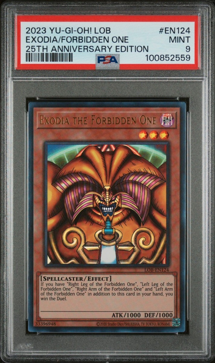 Yu-Gi-Oh! PSA 9 Exodia The Forbidden One LOB-EN124 Legend of Blue