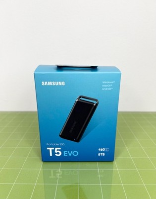 Samsung T5 EVO 8TB USB-C Portable External SSD - Black [MU-PH8T0S