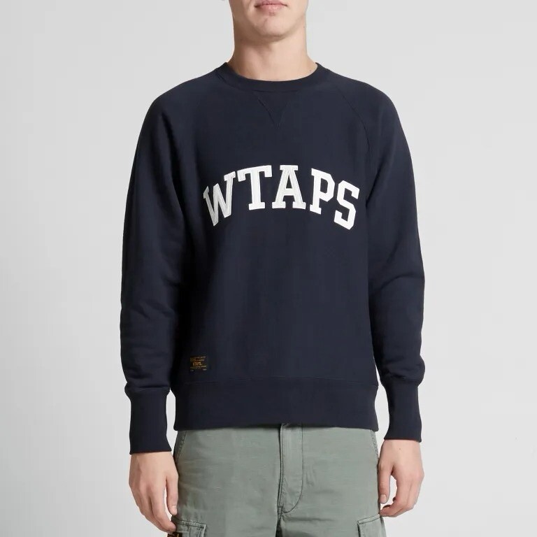 Wtaps Design 02 Sweatshirt Sweater Crewneck Navy XL Slim Fit L Or