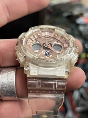 Casio G-SHOCK 5518 Clear Resin Case and Band Watch Digital Analog