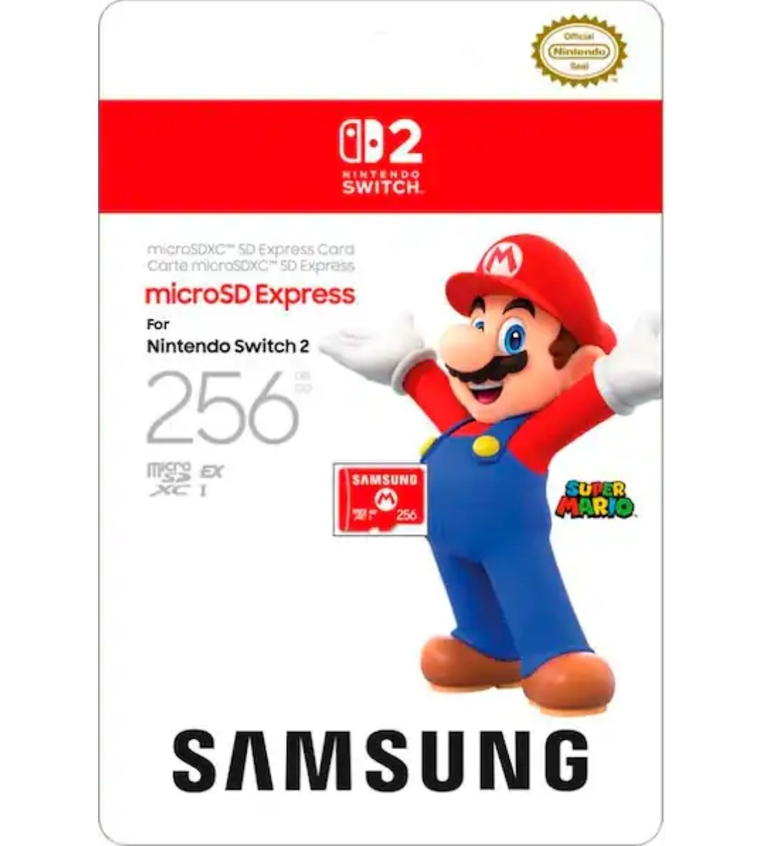Nintendo Switch 2 Micro SD Express Card 256GB MARIO Edition