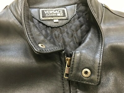 VERSACE Classic V2 Vintage Oldschool Leather Men Jacket Coat | eBay