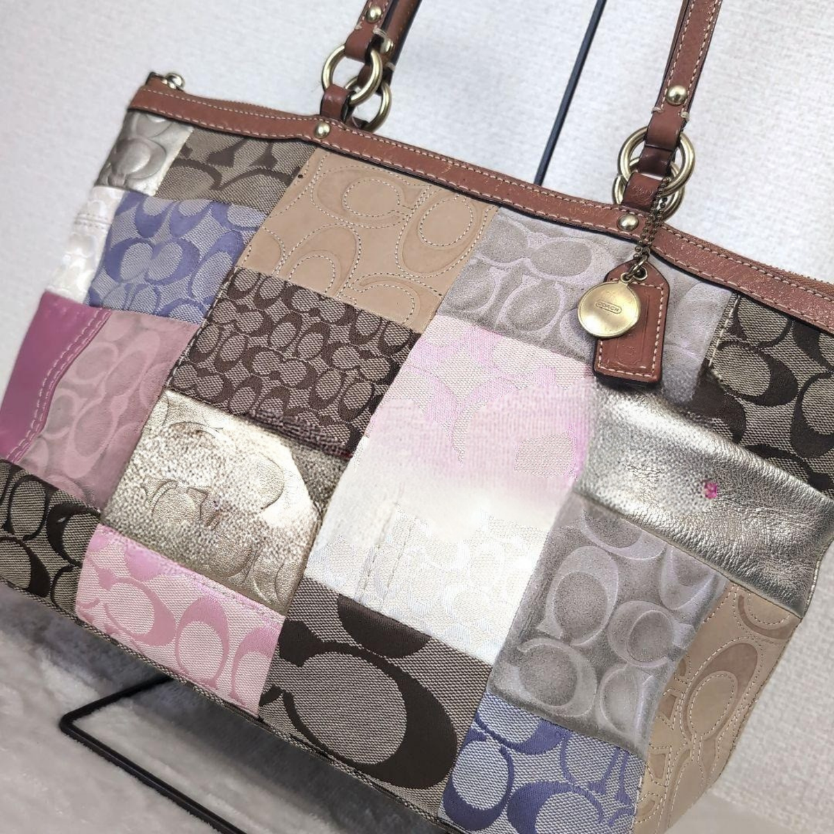 Coach Patchwork Signature Tote Bag Handbag Multicolor 11711 N2 | eBay