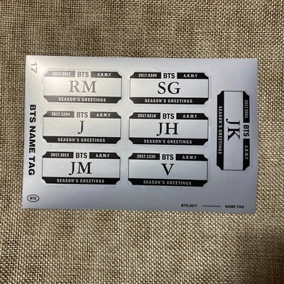 BTS [ 2017 Season's Greetings ] Official Sticker Set / New, Rare
