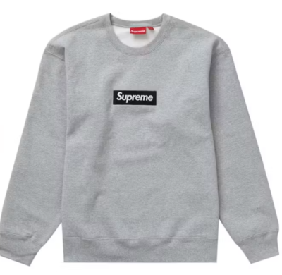 Supreme Box Logo Crewneck Heather Grey Size XLarge FW22 Brand New