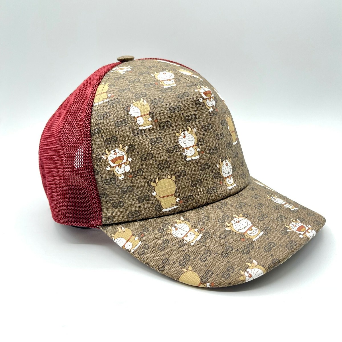 Gucci x Doraemon Men's Limited Edition Brown/Burgundy Baseball Hat