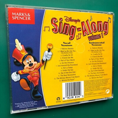 DISNEY'S SING-ALONG Vol. 1 Children's Animation Soundtracks CD