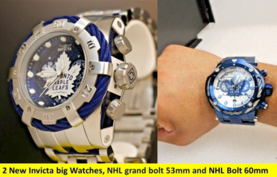 Invicta 2 New BIG Watches 60mm NHL TORONTO MAPLE LEAFS 42195 and