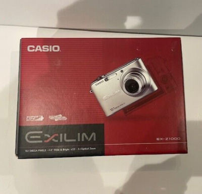 Casio EXILIM ZOOM EX-Z1000 10.1MP Digital Camera - Silver for sale