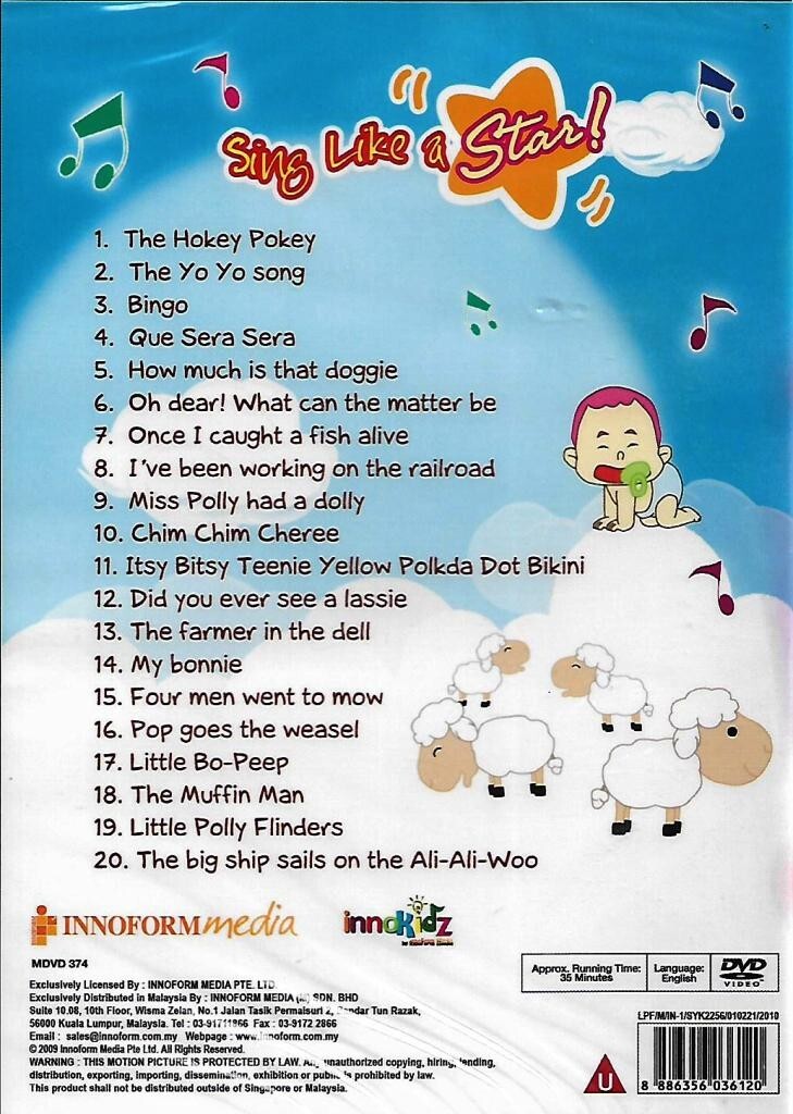 20 English Children Nursery Rhymes Sing-Along Karaoke Vol.3 DVD