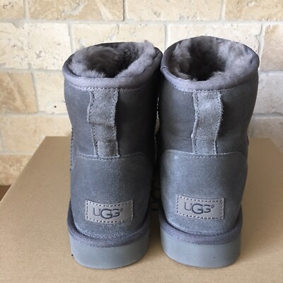 UGG Classic Mini II Grey Gray Water-resistant Suede Ankle Boots