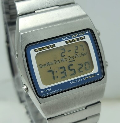 Seiko Chronograph A229-5000 Quartz Digital Vintage Men's Watch | eBay