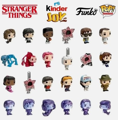 SET 6 X Kinder Joy Stranger Things Funko Mini Figures – Rare
