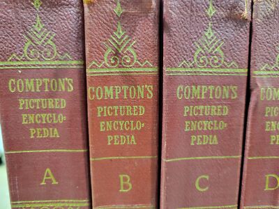 Vintage Compton's Pictured Encyclopedia Complete Set 1-15 1951 | eBay
