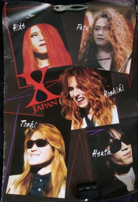 XJAPAN Poster HIDE Toshi YOSHIKI Pata Heath famous musician
