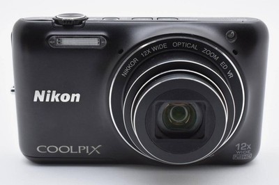 Near Mint-NIKON COOLPIX S6600 Black Digital Compact Camera English