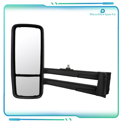 For Kenworth T680 T880 W990 Door Mirror Black Power Heated w/Arm