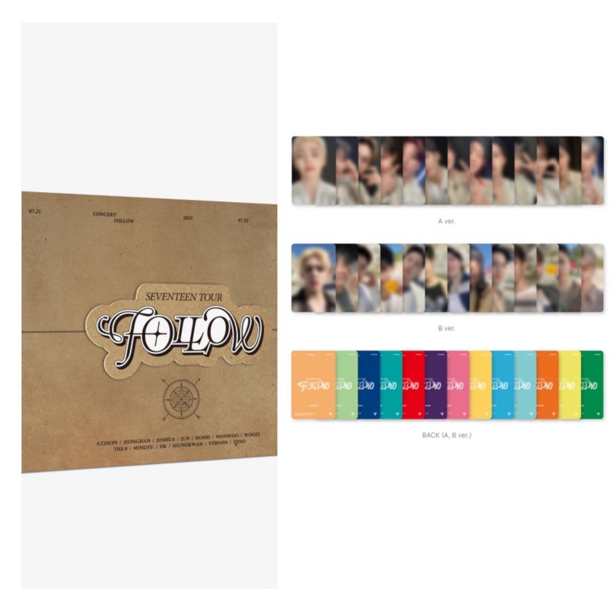 SEVENTEEN TOUR FOLLOW TO SEOUL DIGITAL CODE DVD PHOTOCARD SET | eBay
