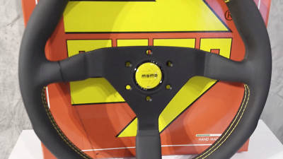 Genuine New MOMO ITALY STEERING MONTECARLO 350mm Yellow Logo | eBay