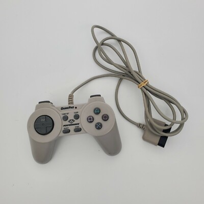 Playstation PS1 Controller Turbo Performance Gamepad Gray P-103A