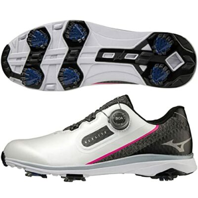 MIZUNO Golf Shoes NEXLITE SL BOA WIDE 51GM2215 White Black US8