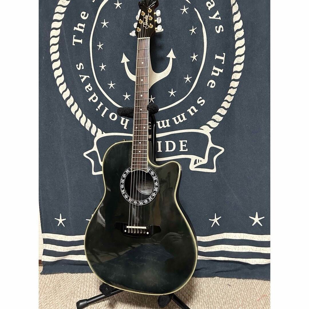 Electric Acoustic Guitar Tornado by Morris ZII 80s Dark Green