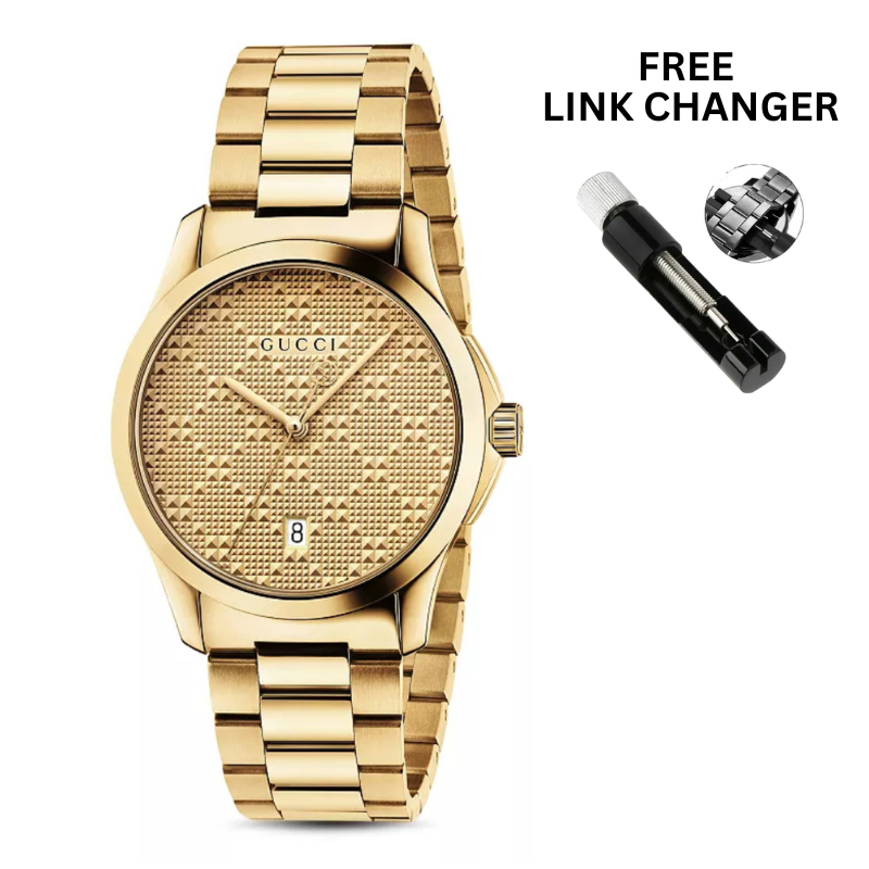 Gucci YA126461 G-timeless 38mm Gold-tone Stainless Steel Bracelet