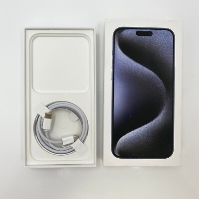 Apple iPhone 15 Pro Max - 256GB - Blue Titanium (Unlocked) - Open